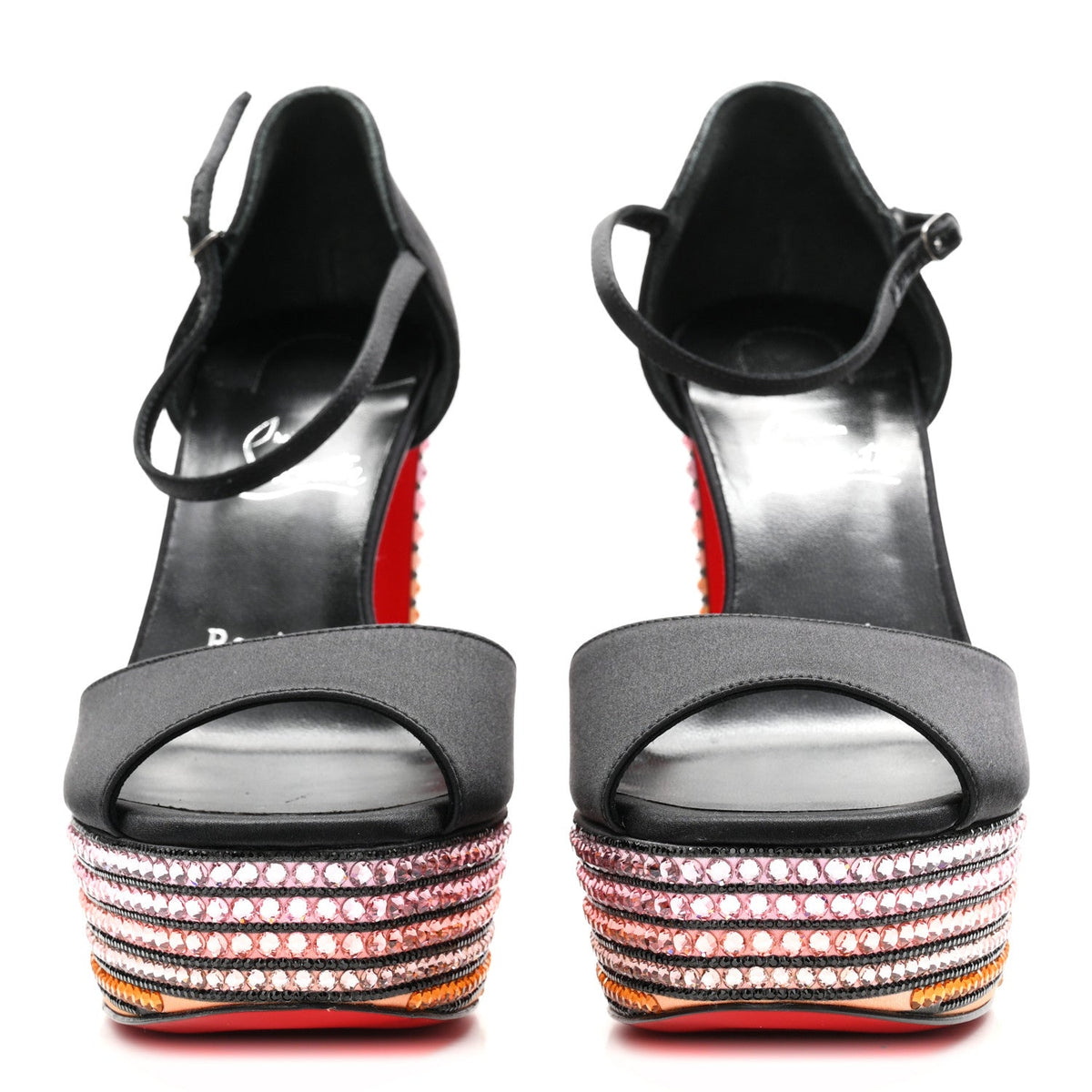 Christian Louboutin - Satin Strass Sandaloo Aftersun 130 Sandals
