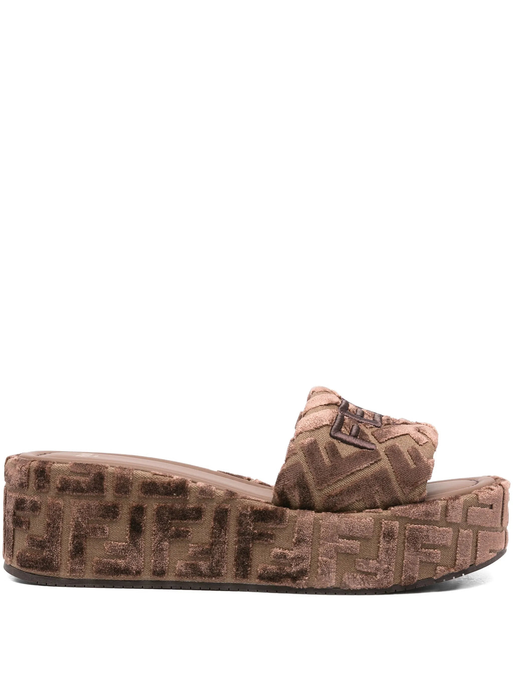 Fendi - FF Logo Platform Slides
