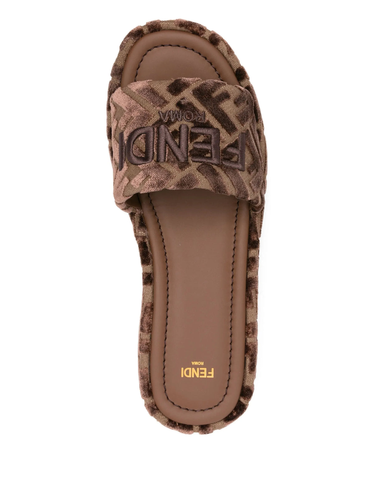 Fendi - FF Logo Platform Slides