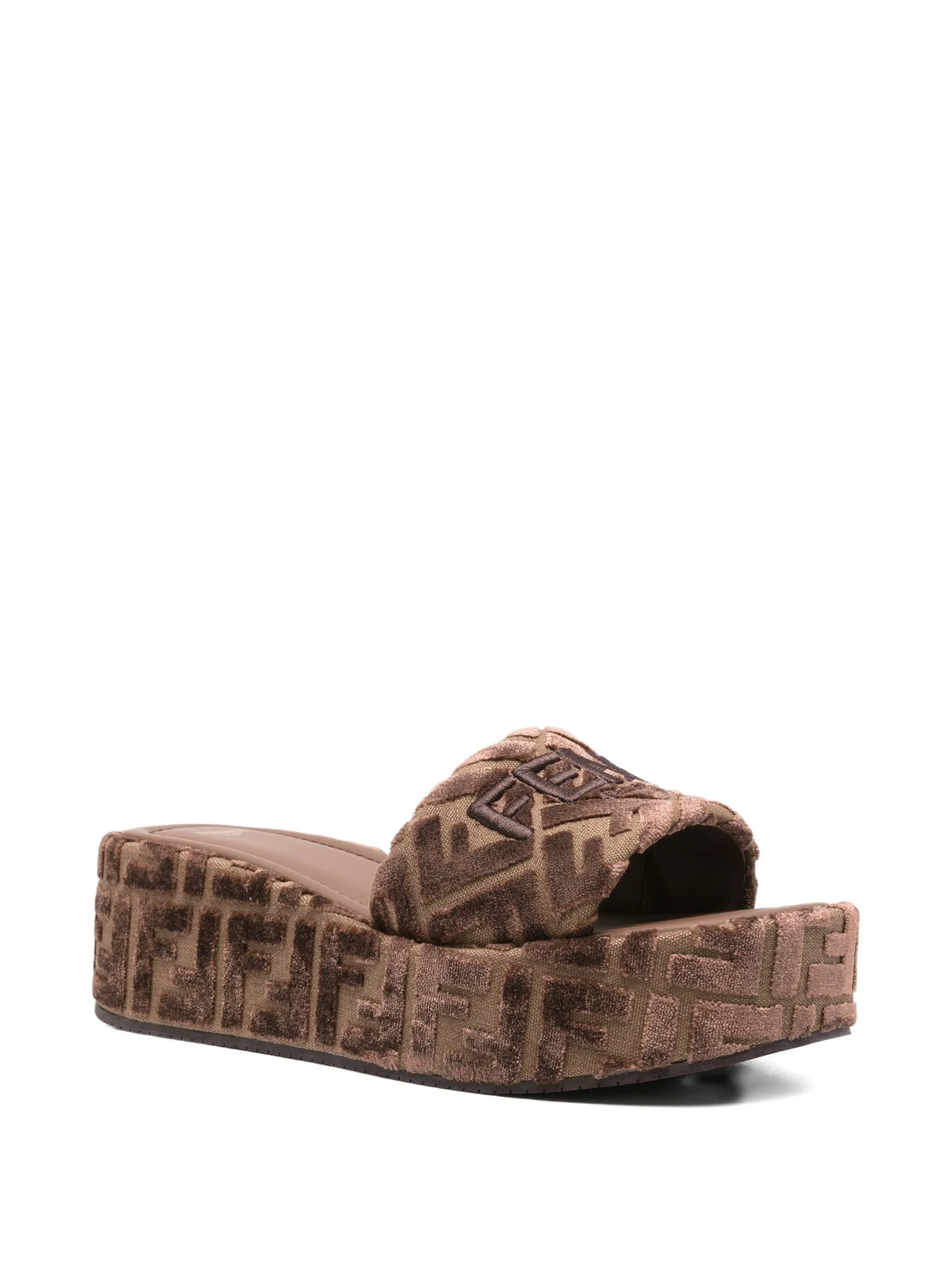 Fendi - FF Logo Platform Slides