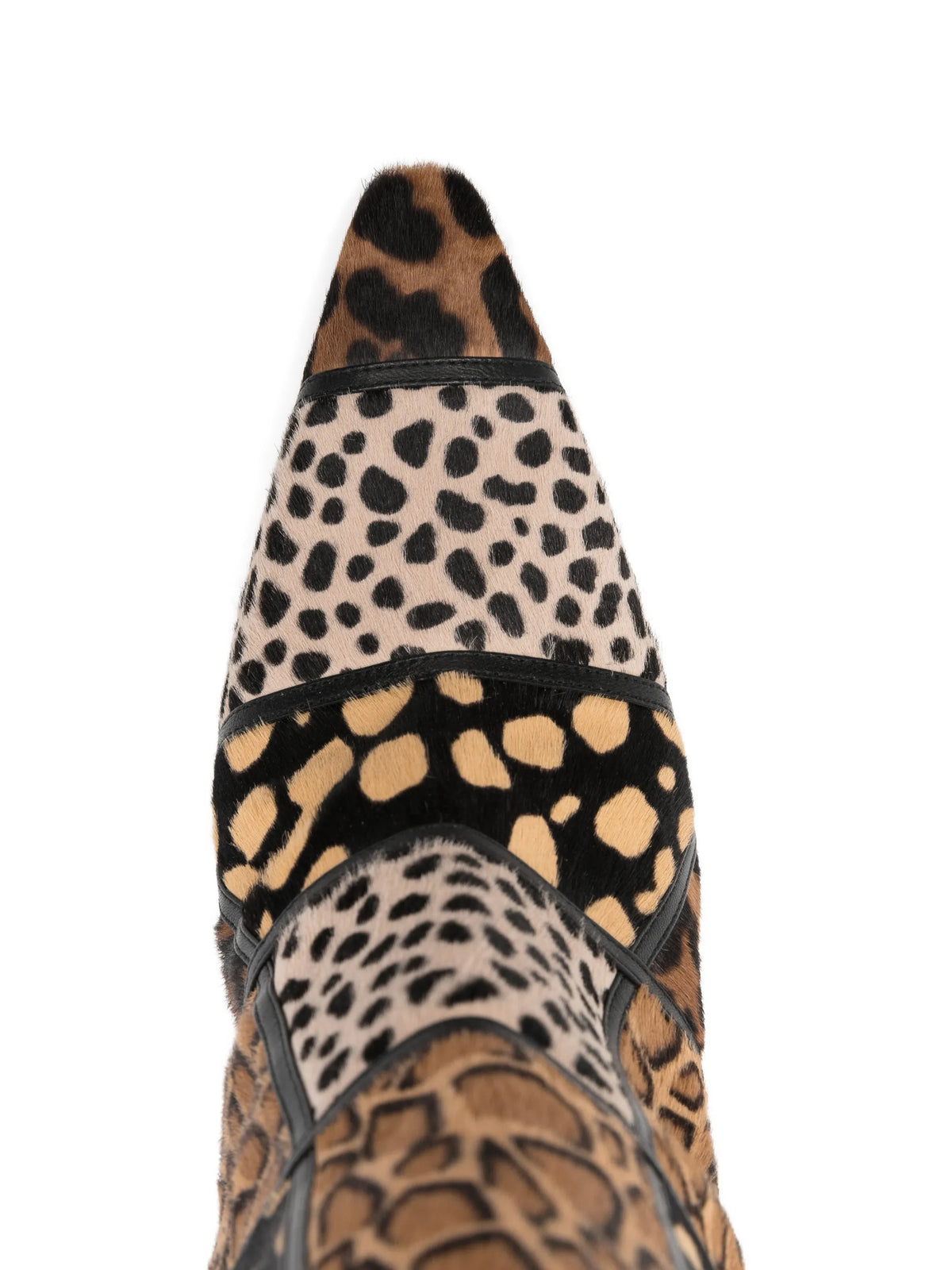 Manolo Blahnik - Trulona Patchwork Stiletto Ankle Boots