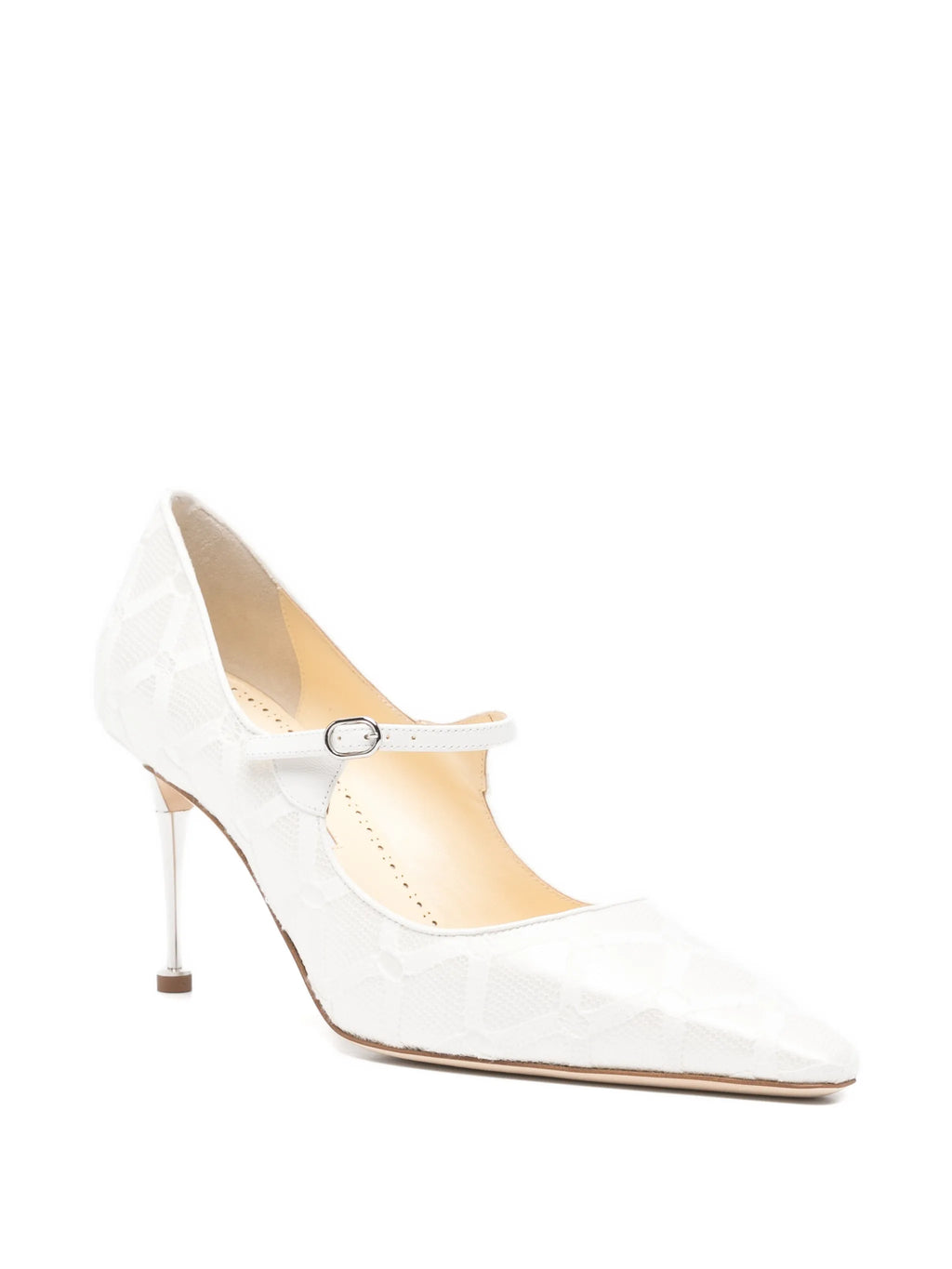 Manolo Blahnik - Aleka Geometric-pattern Strap Pumps