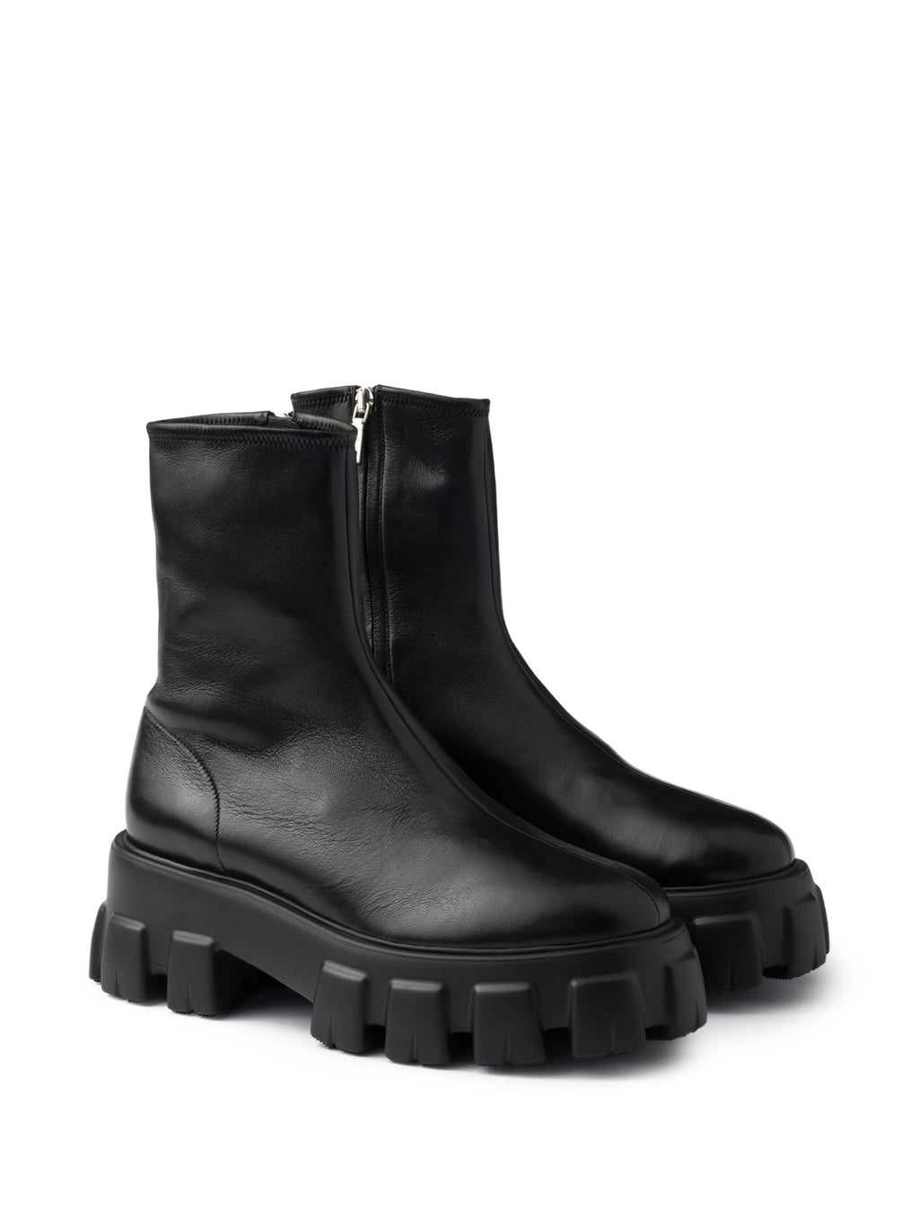 Prada - Monolith Stretch Nappa Leather Booties