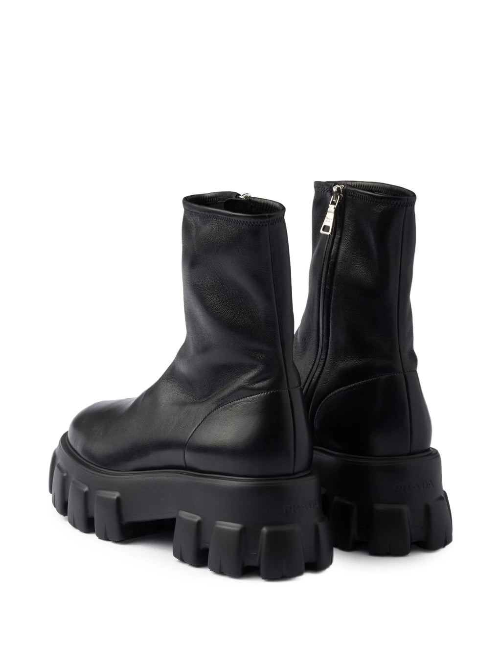 Prada - Monolith Stretch Nappa Leather Booties