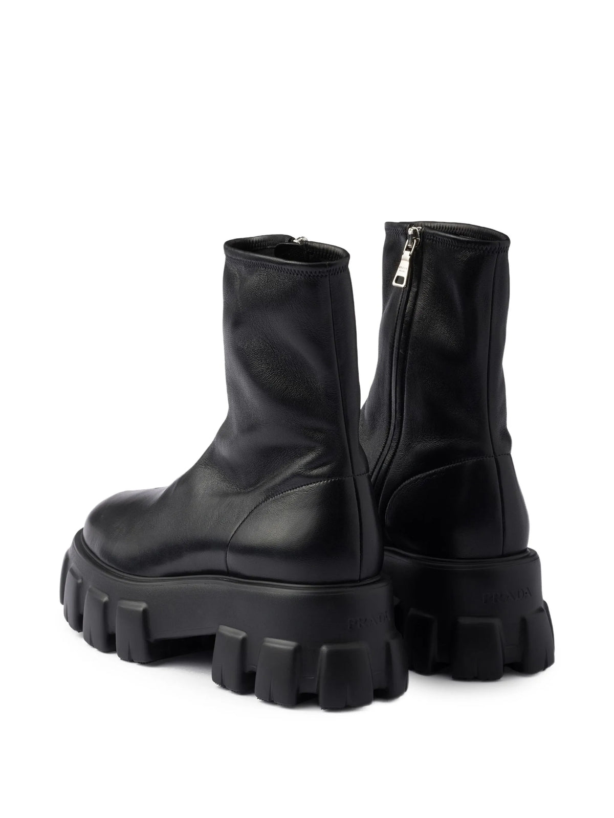 Prada - Monolith Stretch Nappa Leather Booties