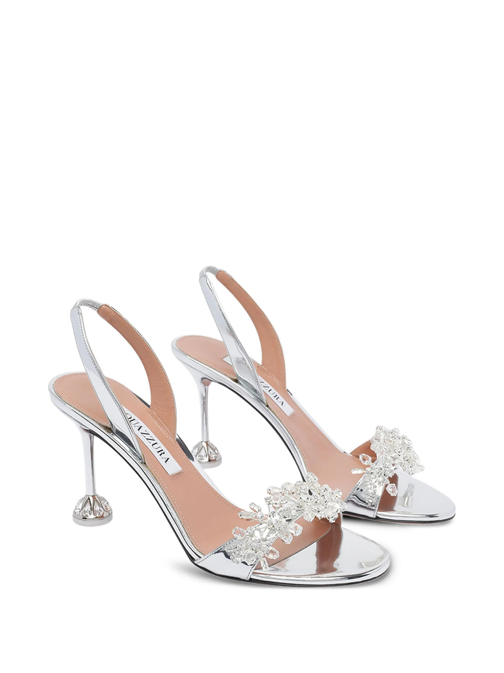 Aquazzura - 85mm Crystal-embellished Slingback Sandals