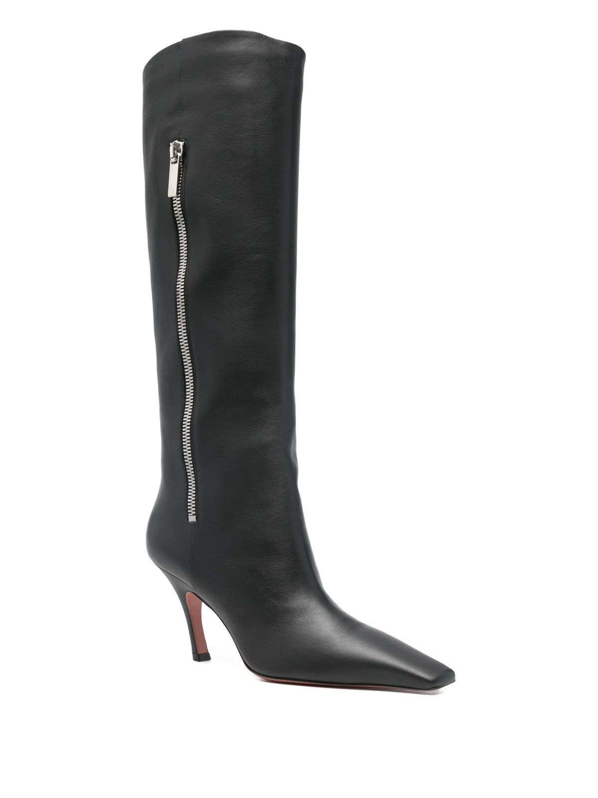 Amina Muaddi - Mona Side-zip Square-toe Boots