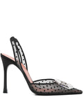 Amina Muaddi - Camelia Lace Polka-dot Pumps