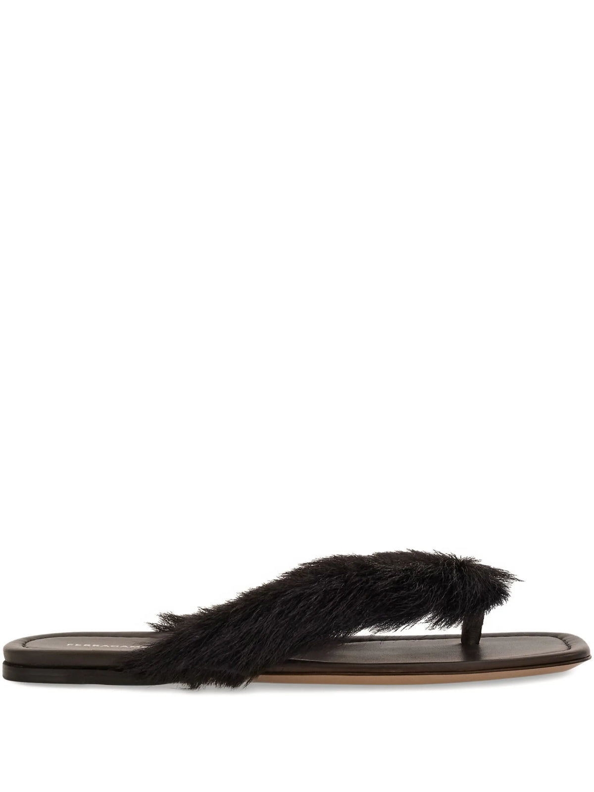 Ferragamo - Fur-detail Thong Sandals