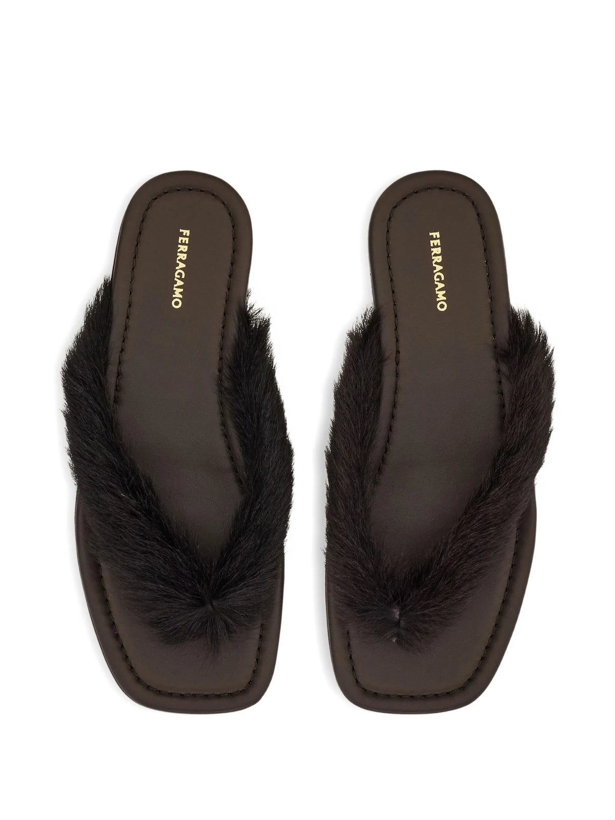 Ferragamo - Fur-detail Thong Sandals
