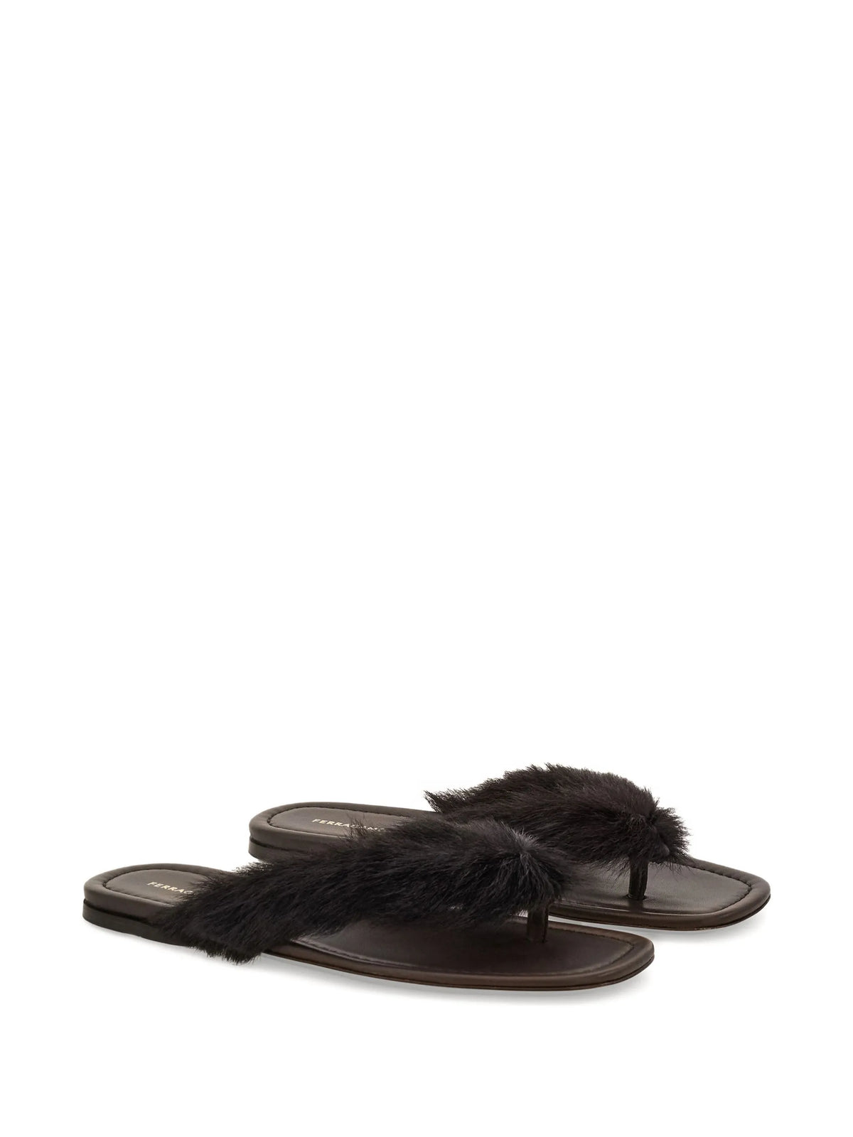 Ferragamo - Fur-detail Thong Sandals