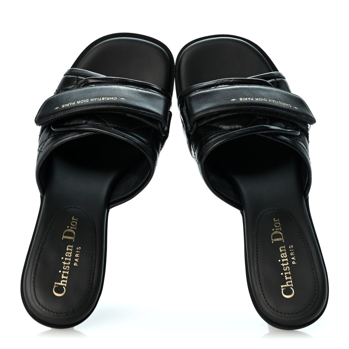 Dior - Calfskin Cannage Quilted Dio(r)evolution 80mm Slide Sandals