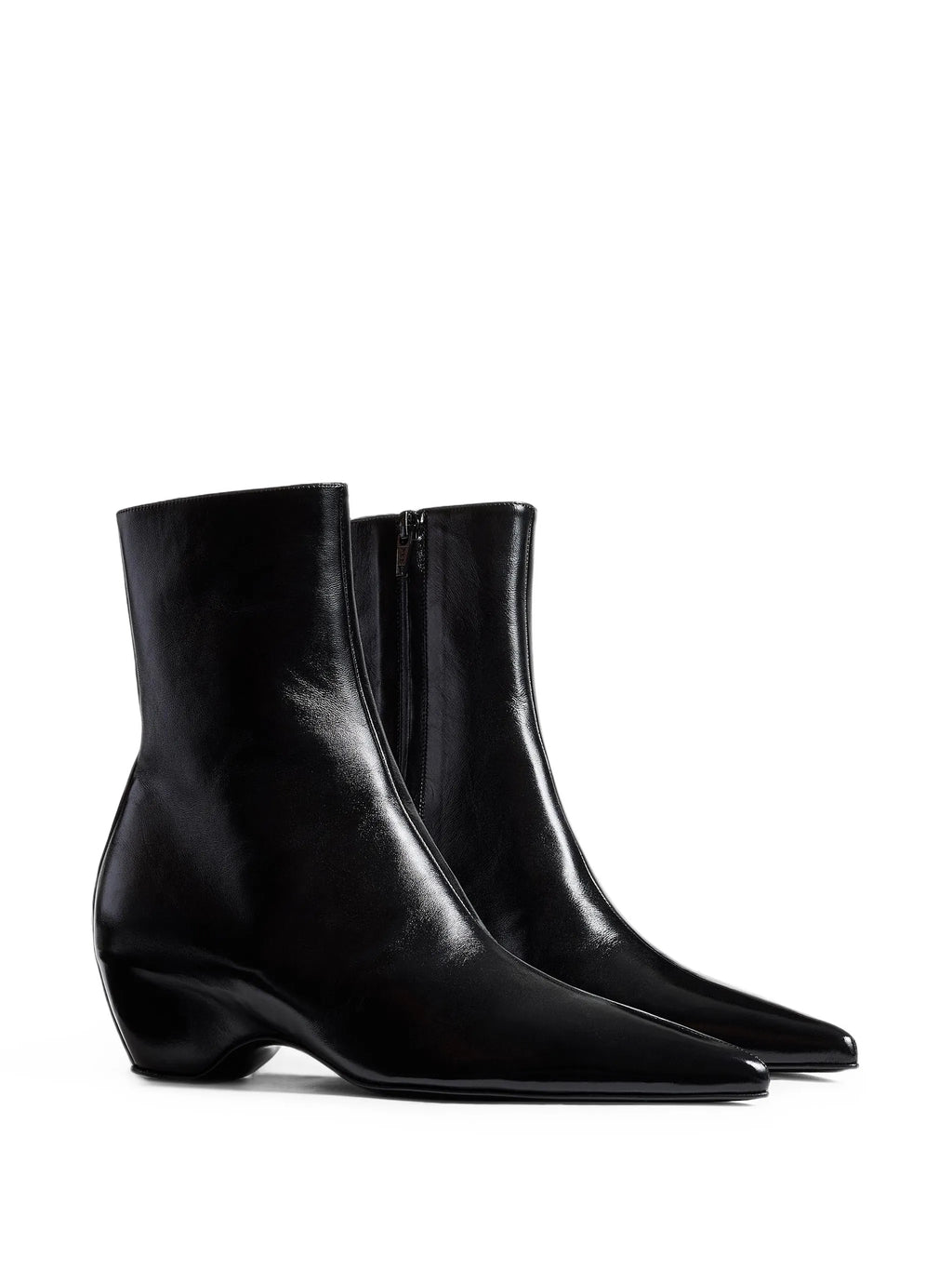 Khaite - Arizona Pointed-toe Calf Leather Ankle Boots
