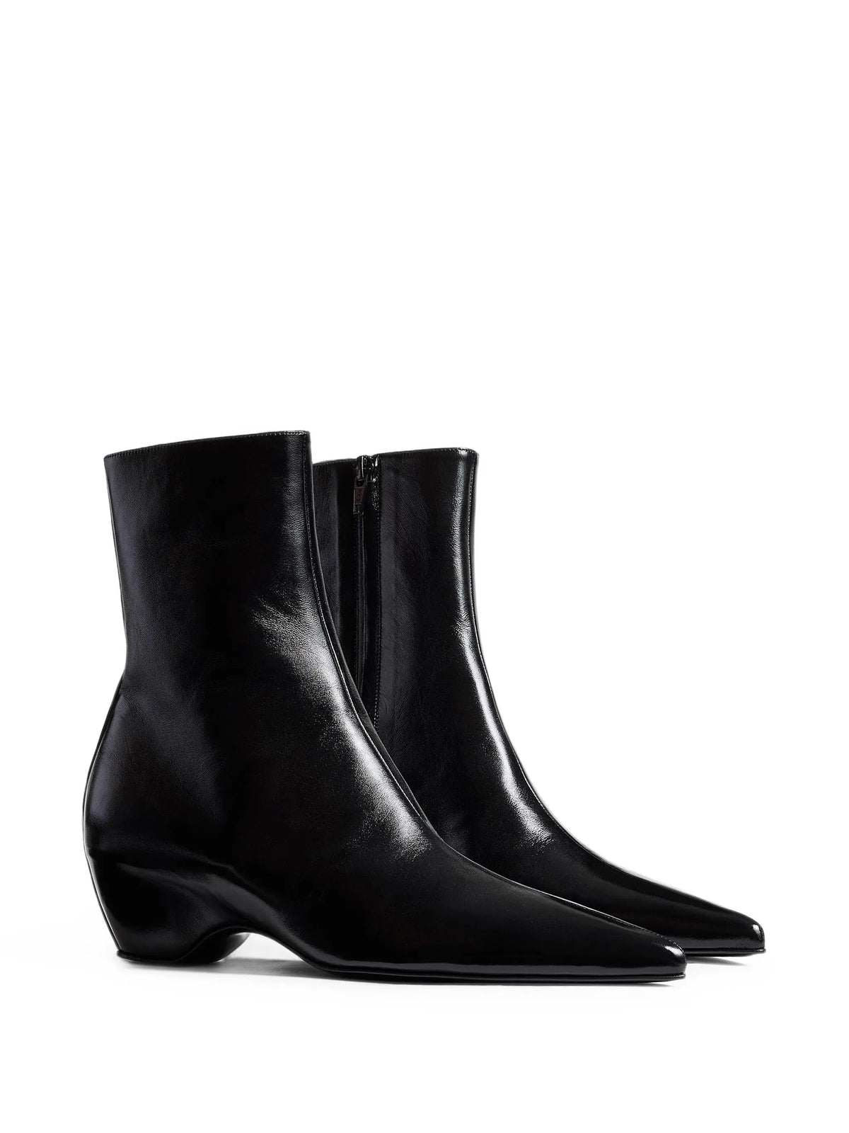 Khaite - Arizona Pointed-toe Calf Leather Ankle Boots