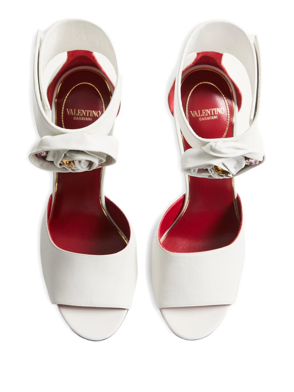 Valentino - Drip Rose Ankle-strap Sandals