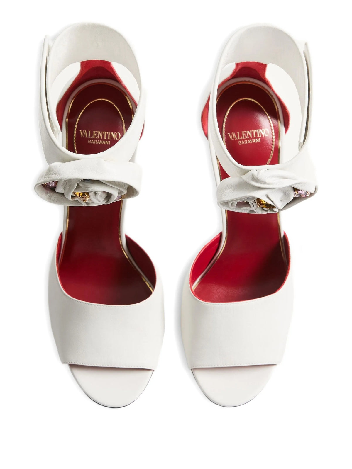Valentino - Drip Rose Ankle-strap Sandals