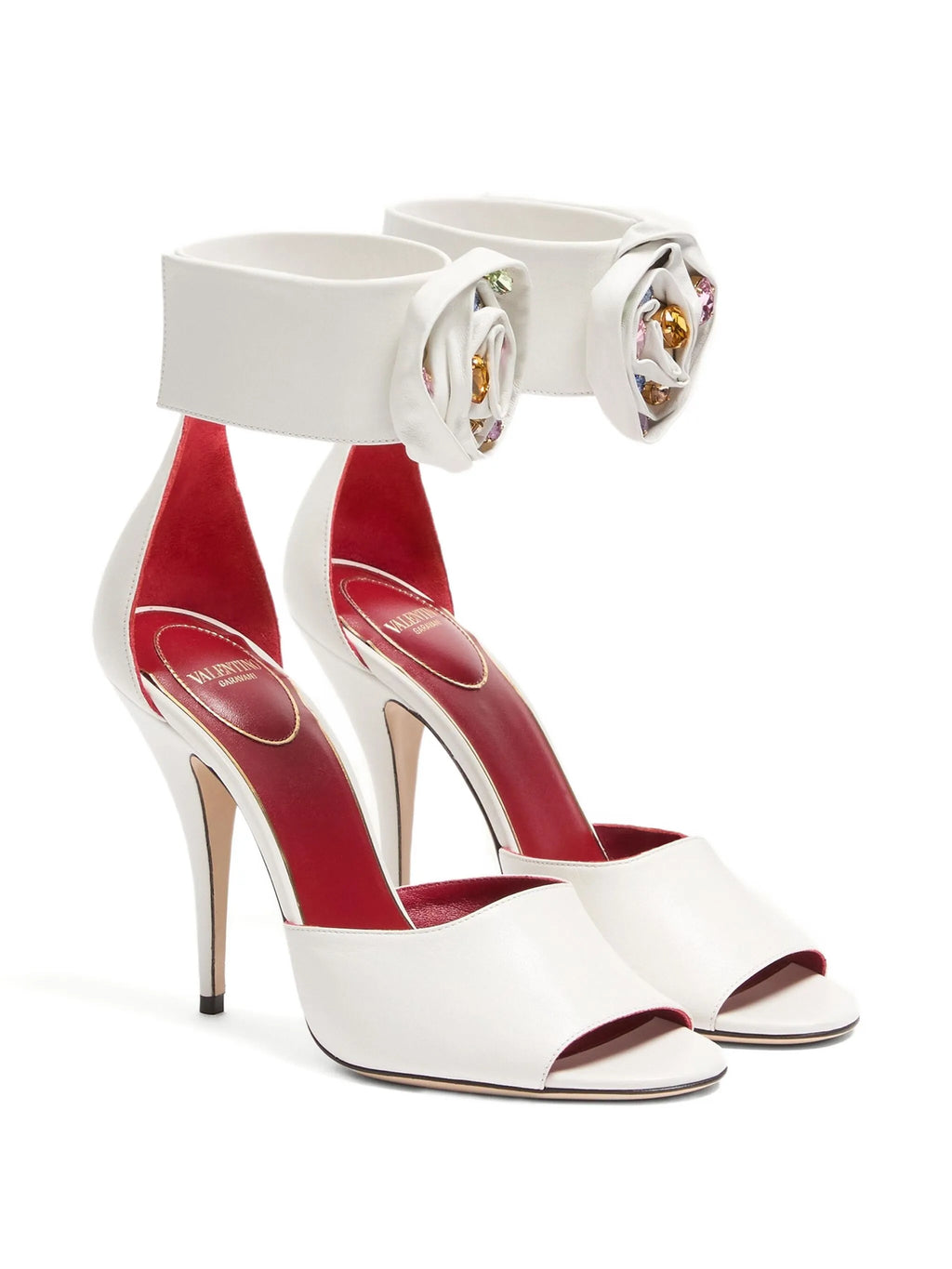 Valentino - Drip Rose Ankle-strap Sandals