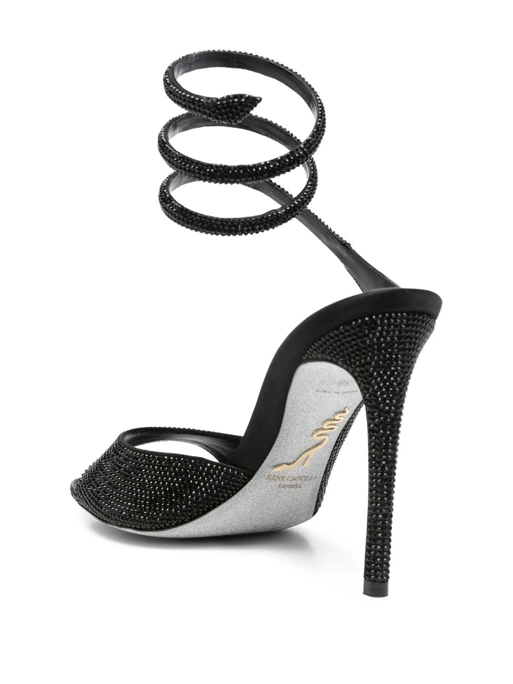 René Caovilla - 105mm Crystal-embellished Spiral-wrap Sandals