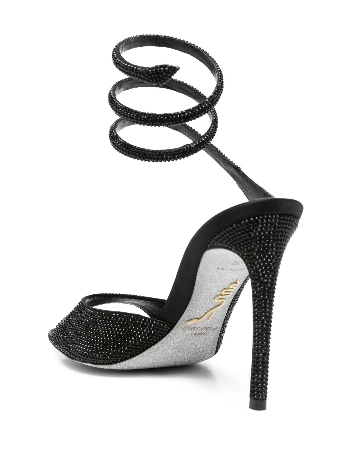 René Caovilla - 105mm Crystal-embellished Spiral-wrap Sandals