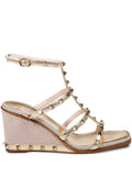 Valentino - 80mm Studded Wedge-heel Sandals