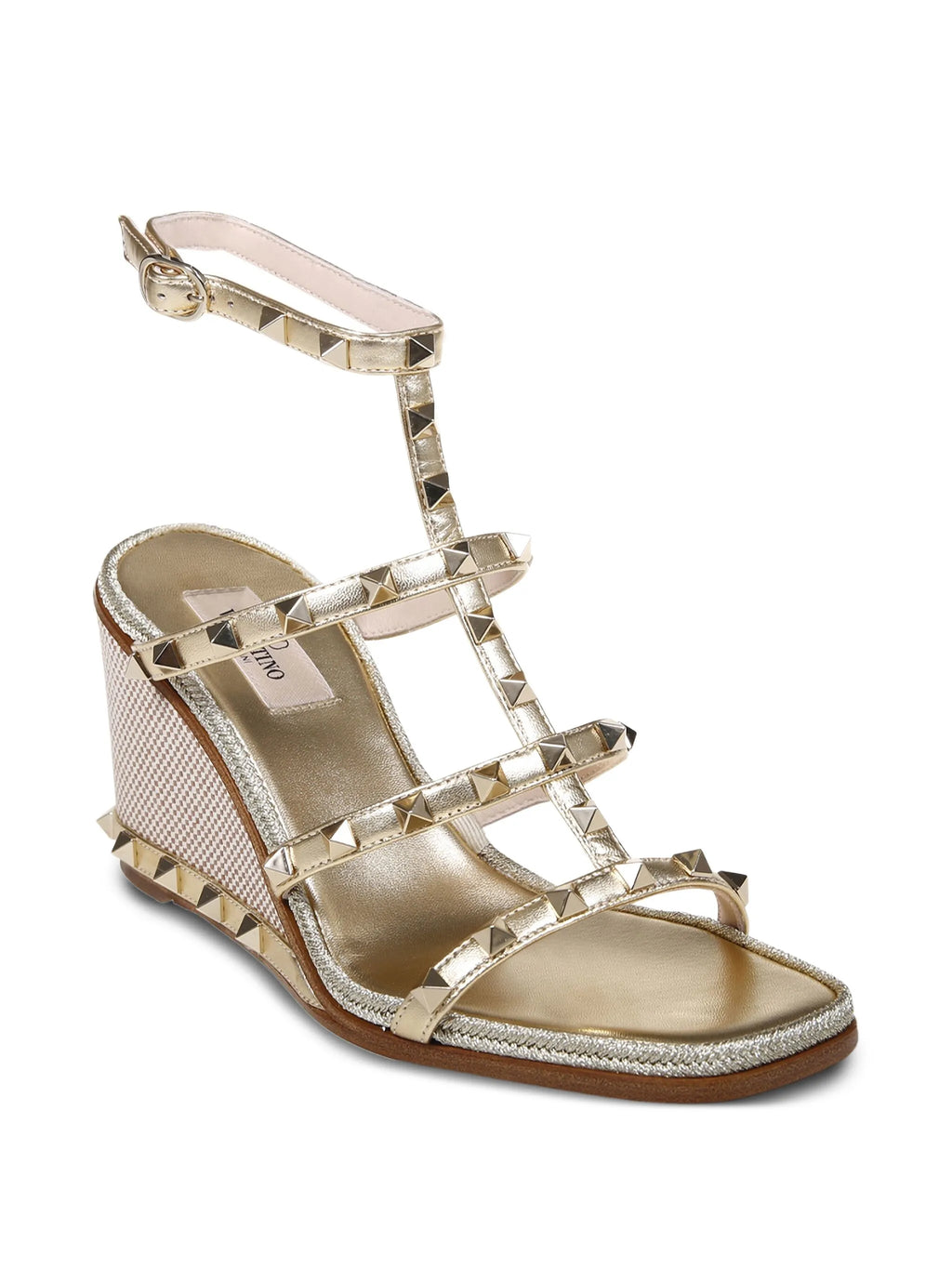 Valentino - 80mm Studded Wedge-heel Sandals