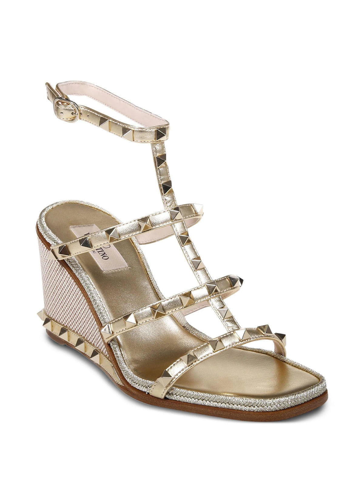 Valentino - 80mm Studded Wedge-heel Sandals