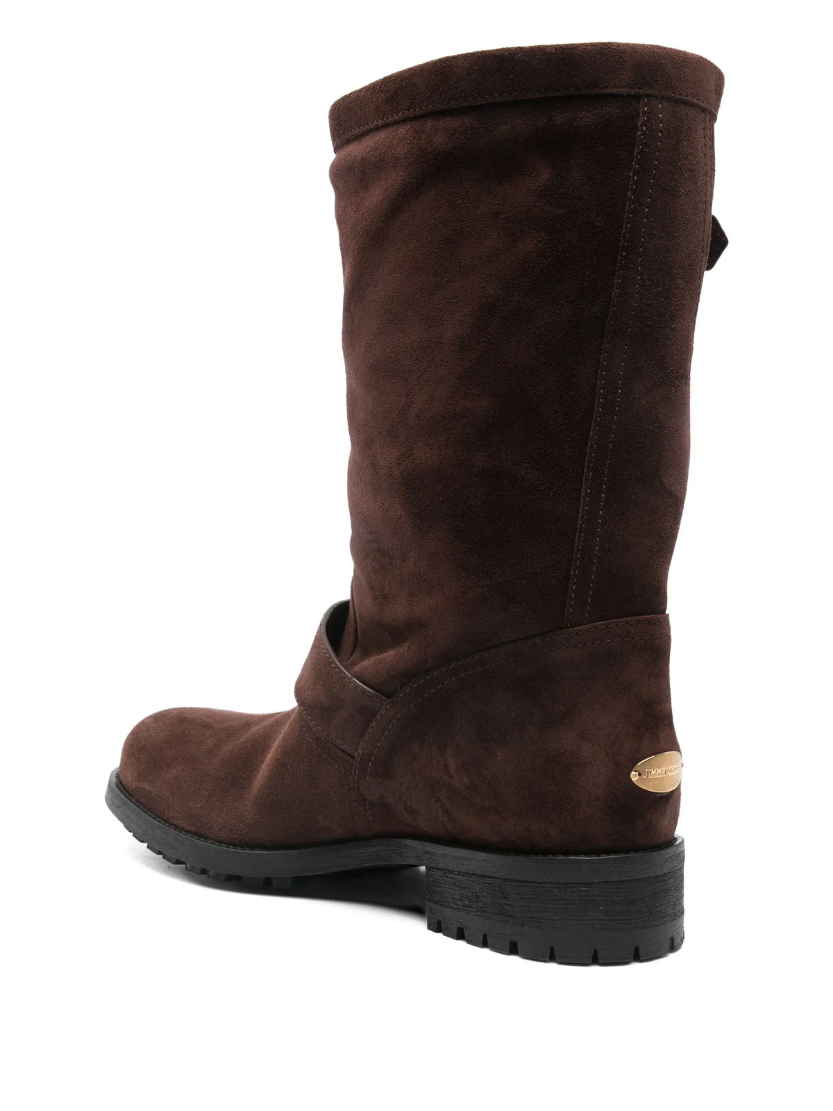 Jimmy Choo - Buckle Biker Suede Boots