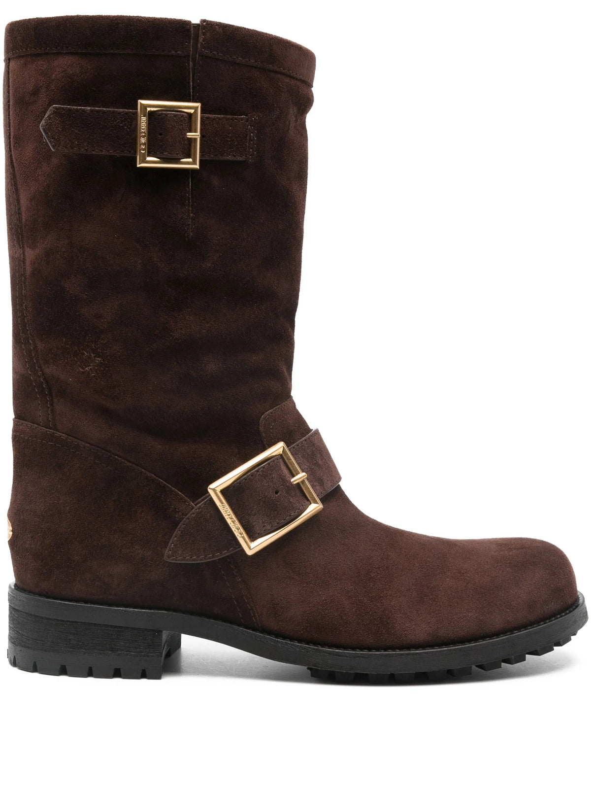 Jimmy Choo - Buckle Biker Suede Boots