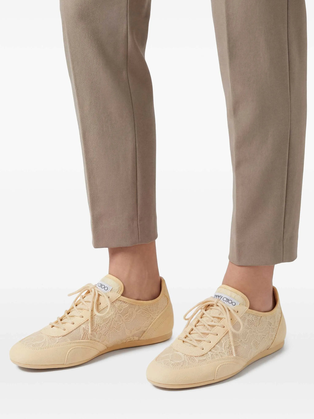 Jimmy Choo - Sunny F Lace-overlay Low Sneakers