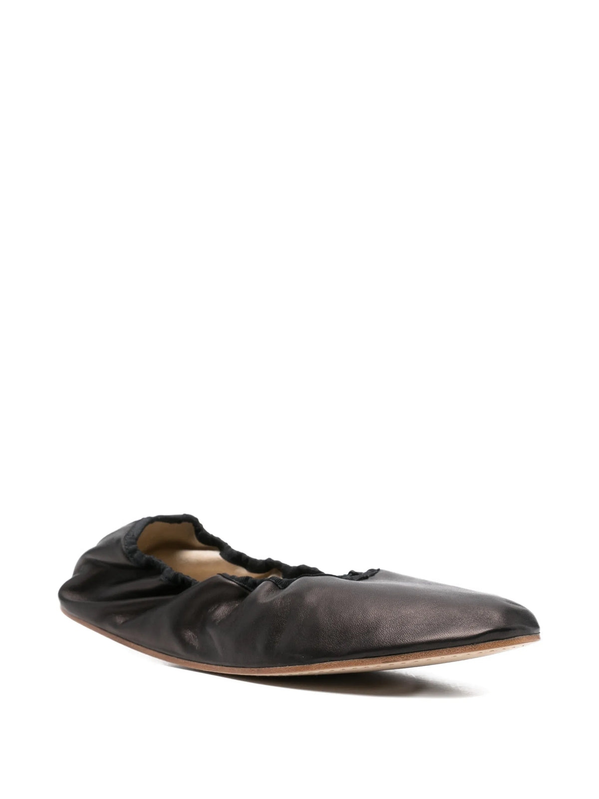 The Row - Gathered Leather Ballet Flats