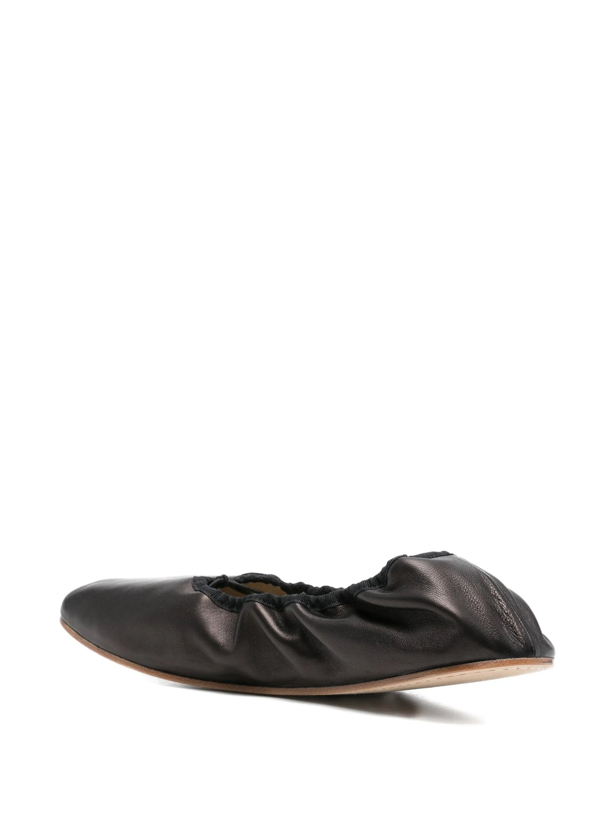 The Row - Gathered Leather Ballet Flats