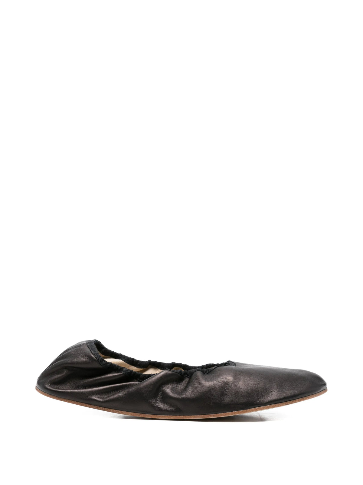 The Row - Gathered Leather Ballet Flats