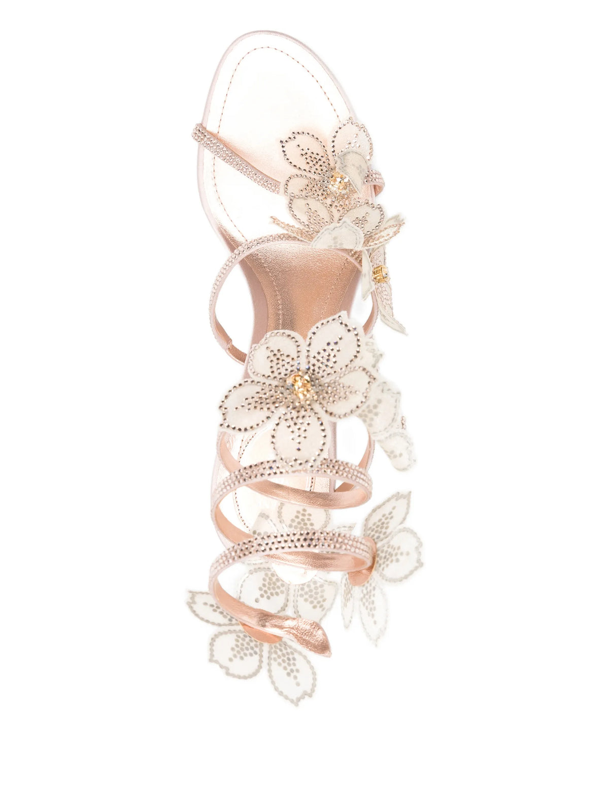 René Caovilla - Floriane Flowers Strass Embellished Heeled Sandals