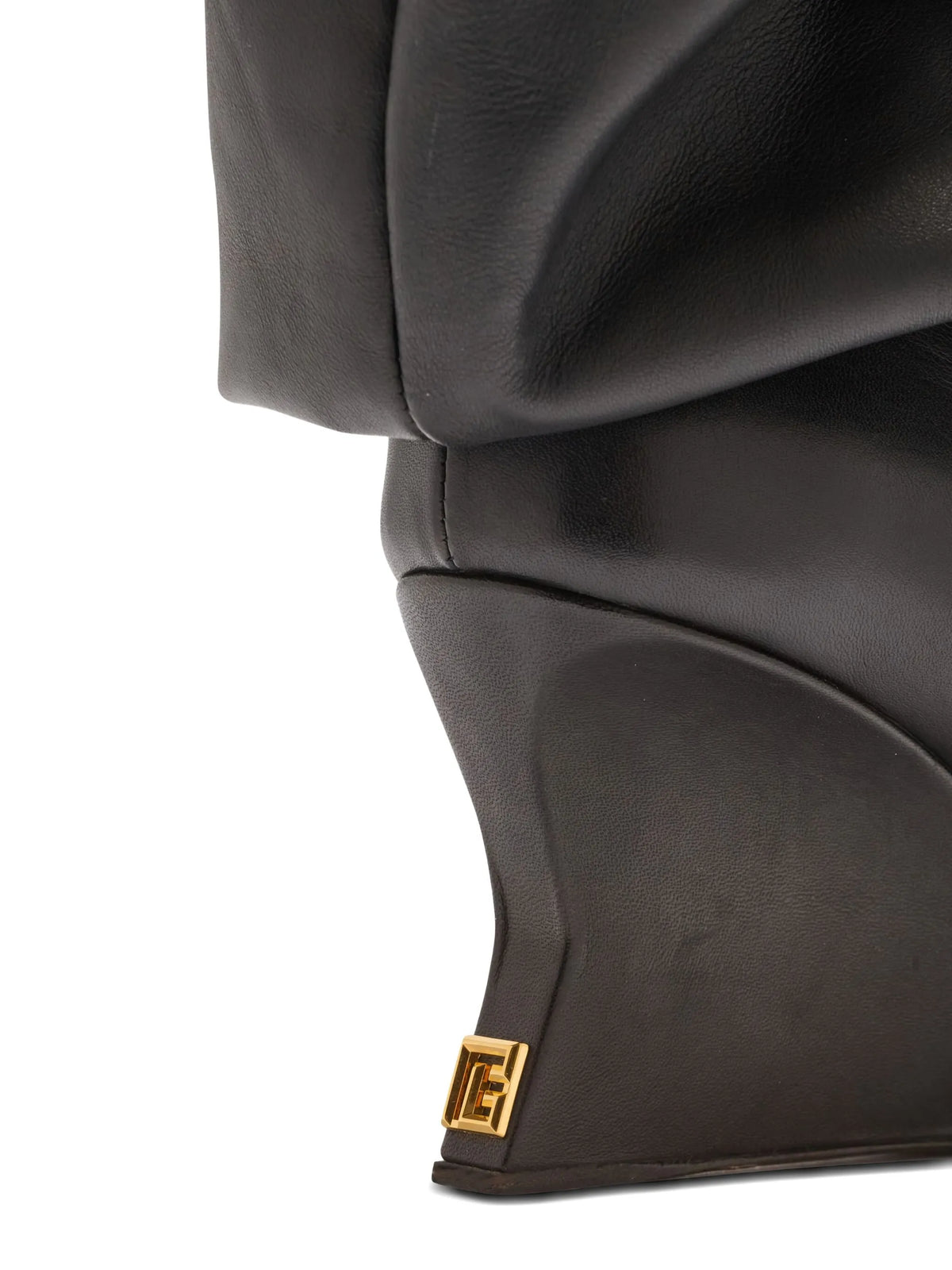 Balmain - 75mm Slouchy Wedge Ankle Boots