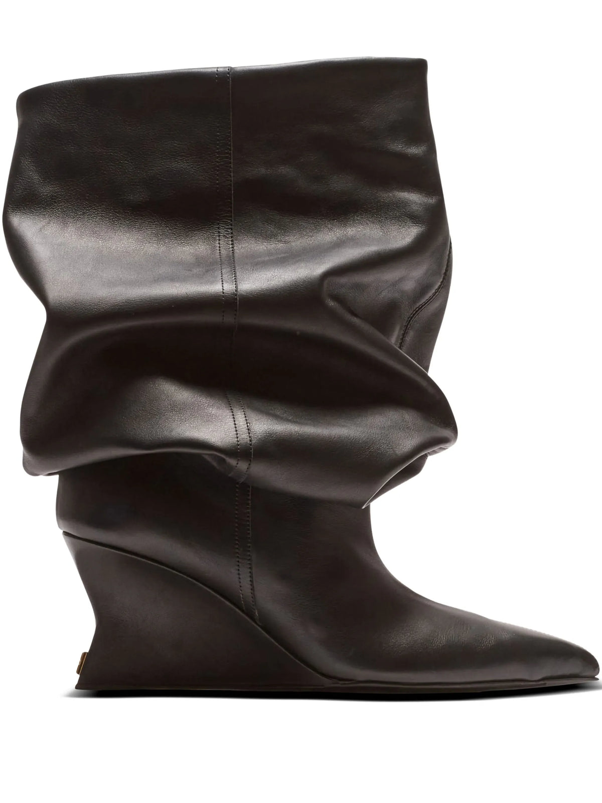 Balmain - 75mm Slouchy Wedge Ankle Boots