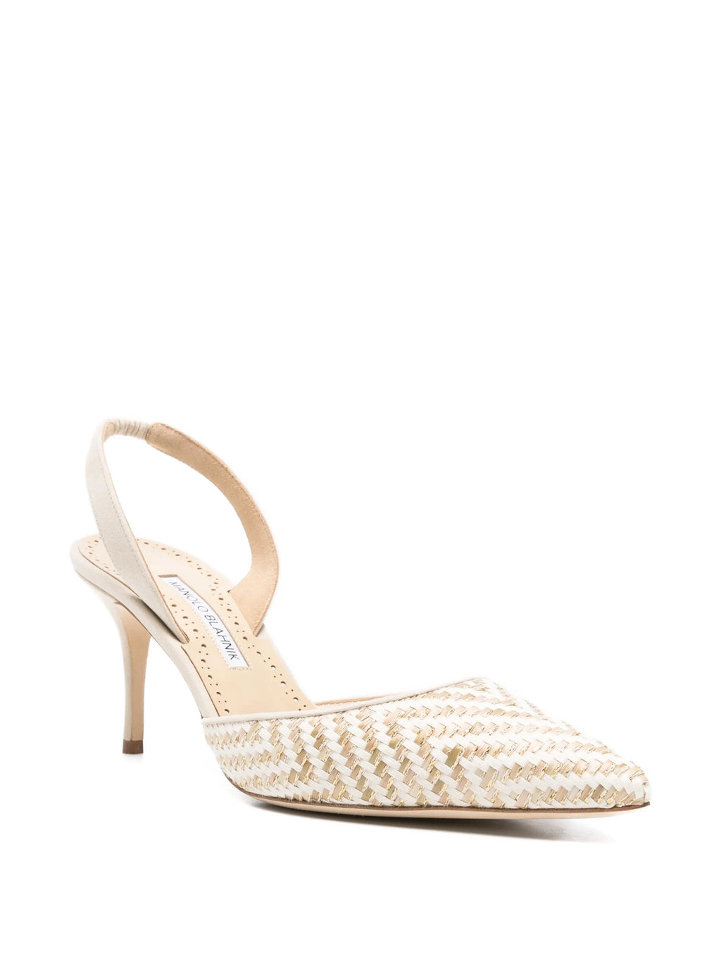 Manolo Blahnik - Carolyne Raffia-effect Pumps