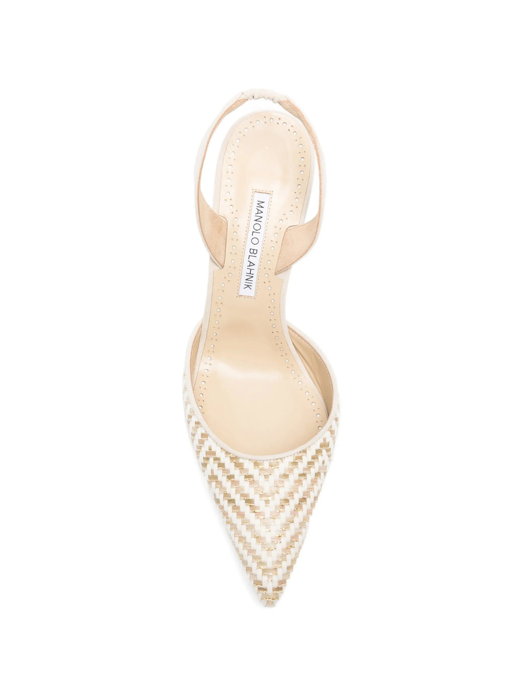 Manolo Blahnik - Carolyne Raffia-effect Pumps