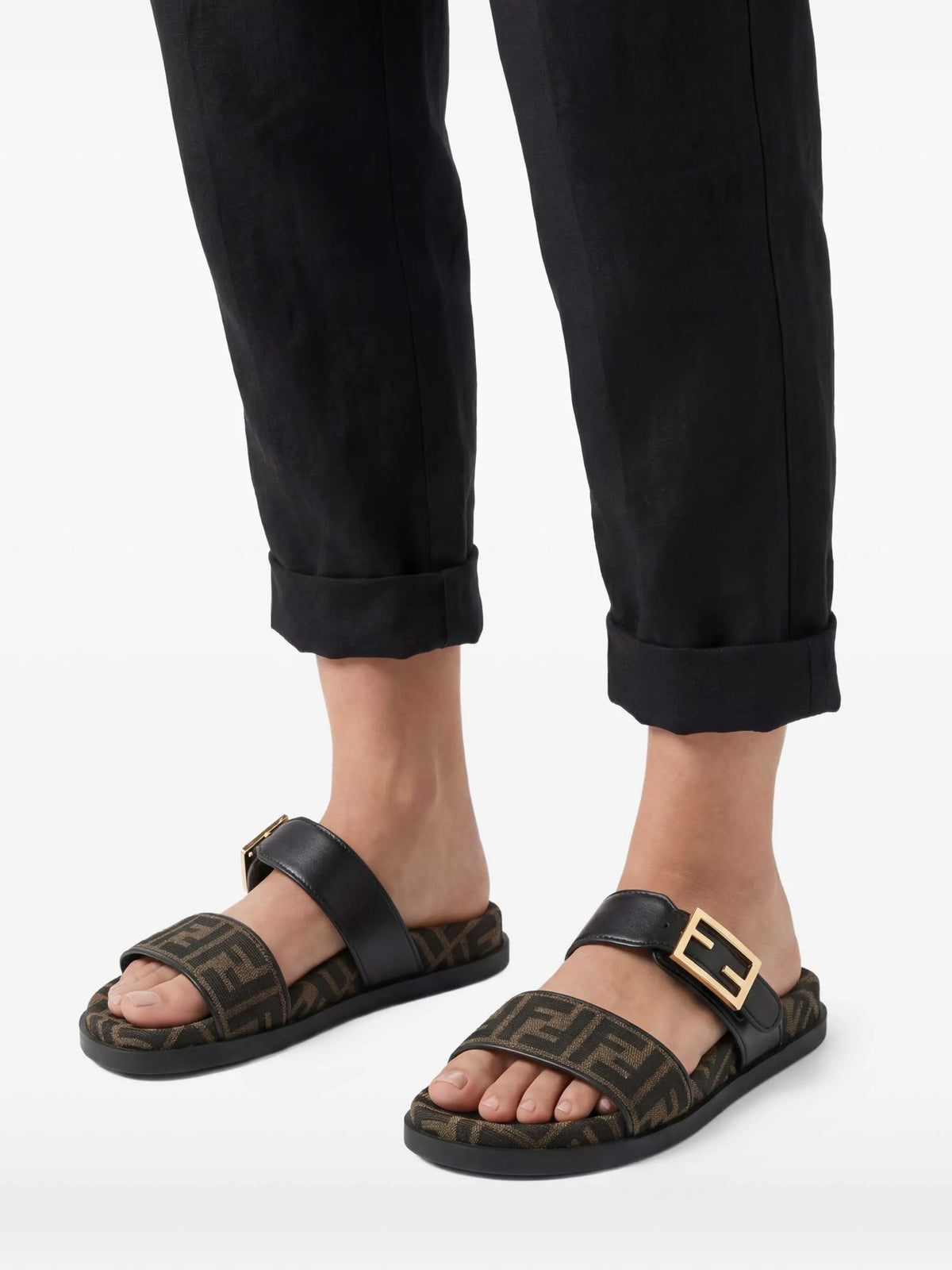 Fendi - Feel FF-logo Buckle Sandals