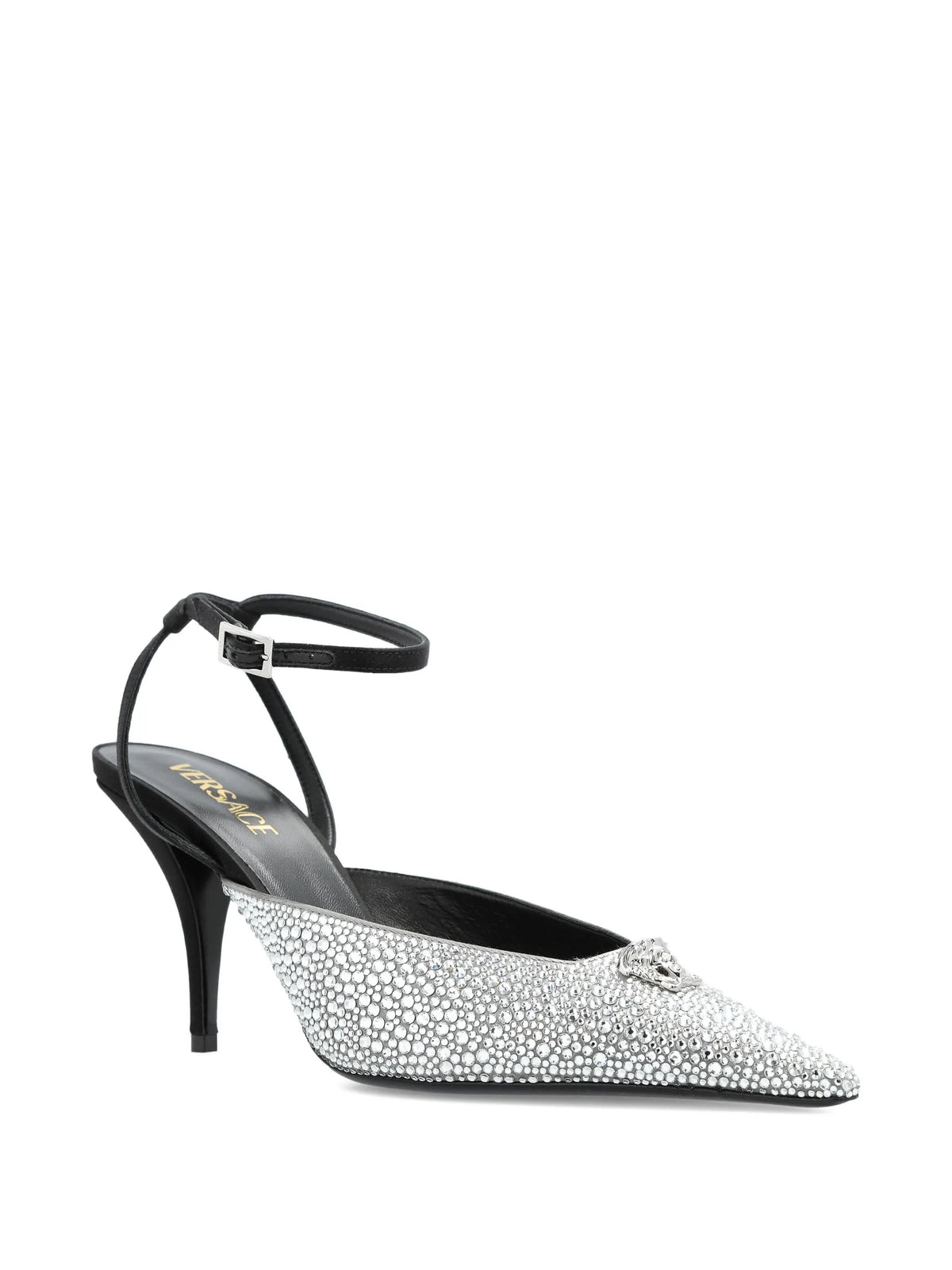 Versace - 85mm Crystal La Medusa Slingback Pumps
