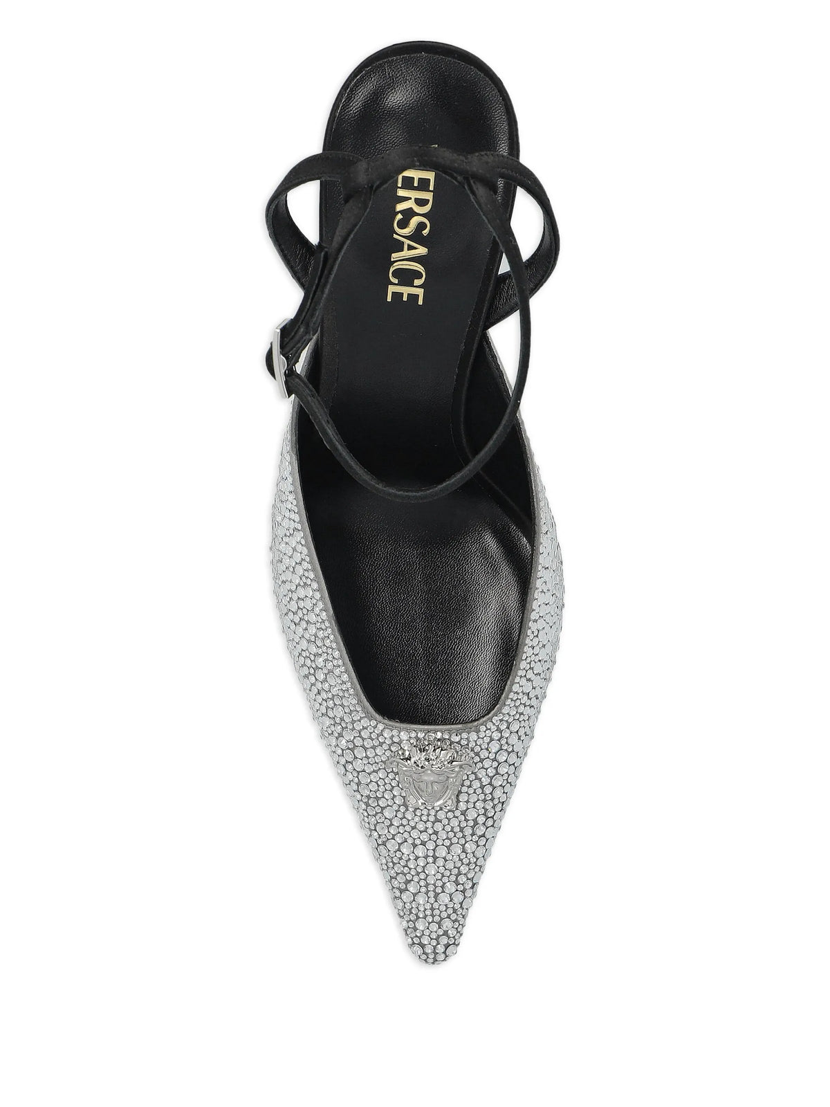 Versace - 85mm Crystal La Medusa Slingback Pumps