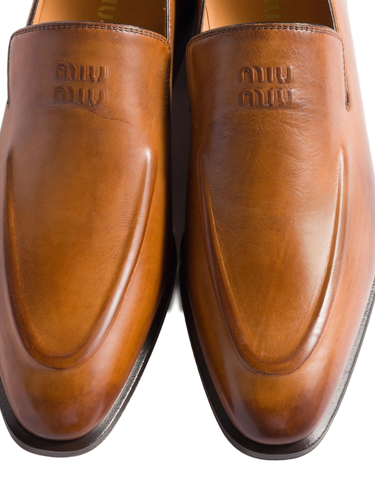 Miu Miu - Embossed-logo Loafers