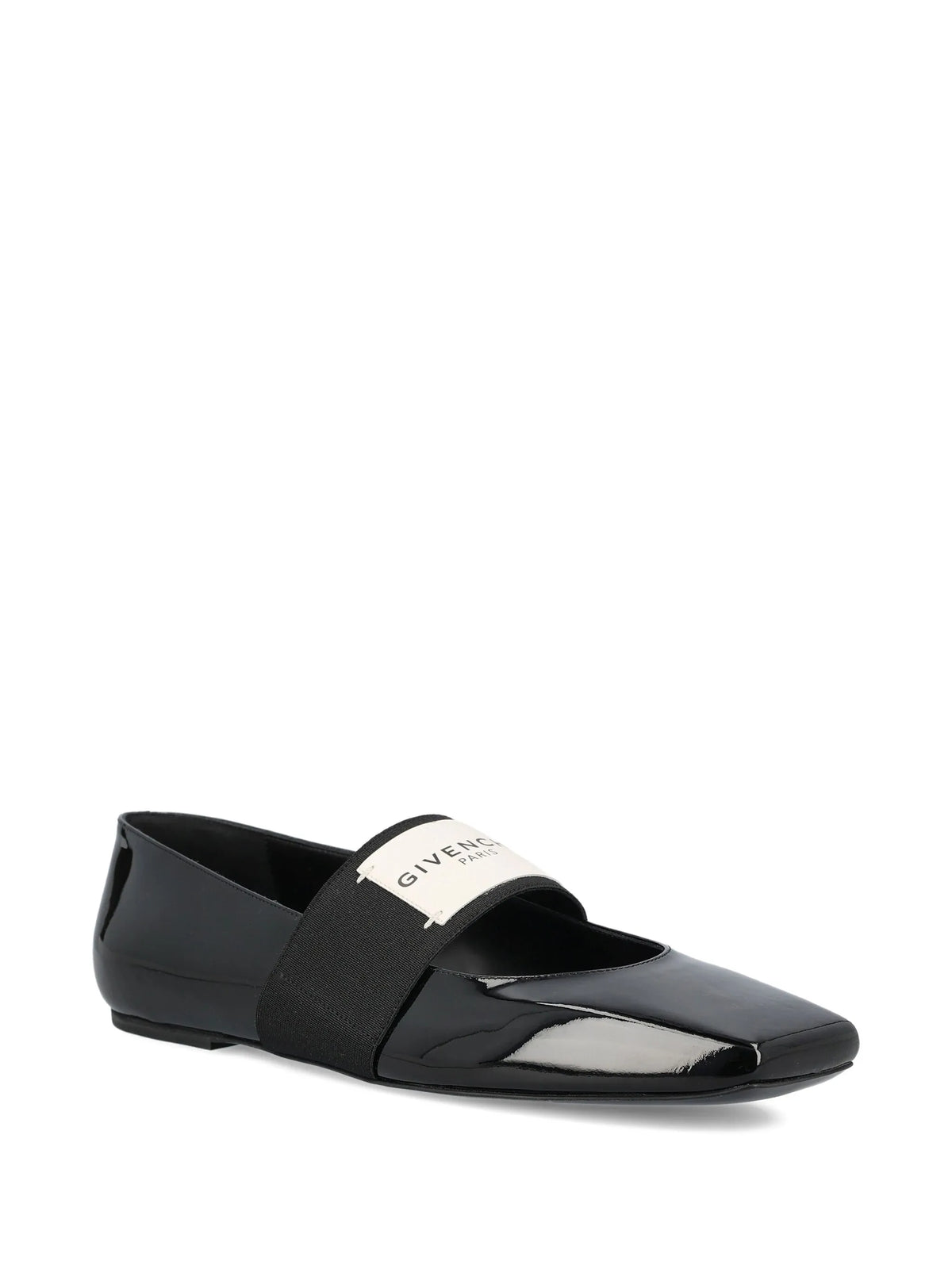 Givenchy - Sliced Square Ballerinas In Patent Leather