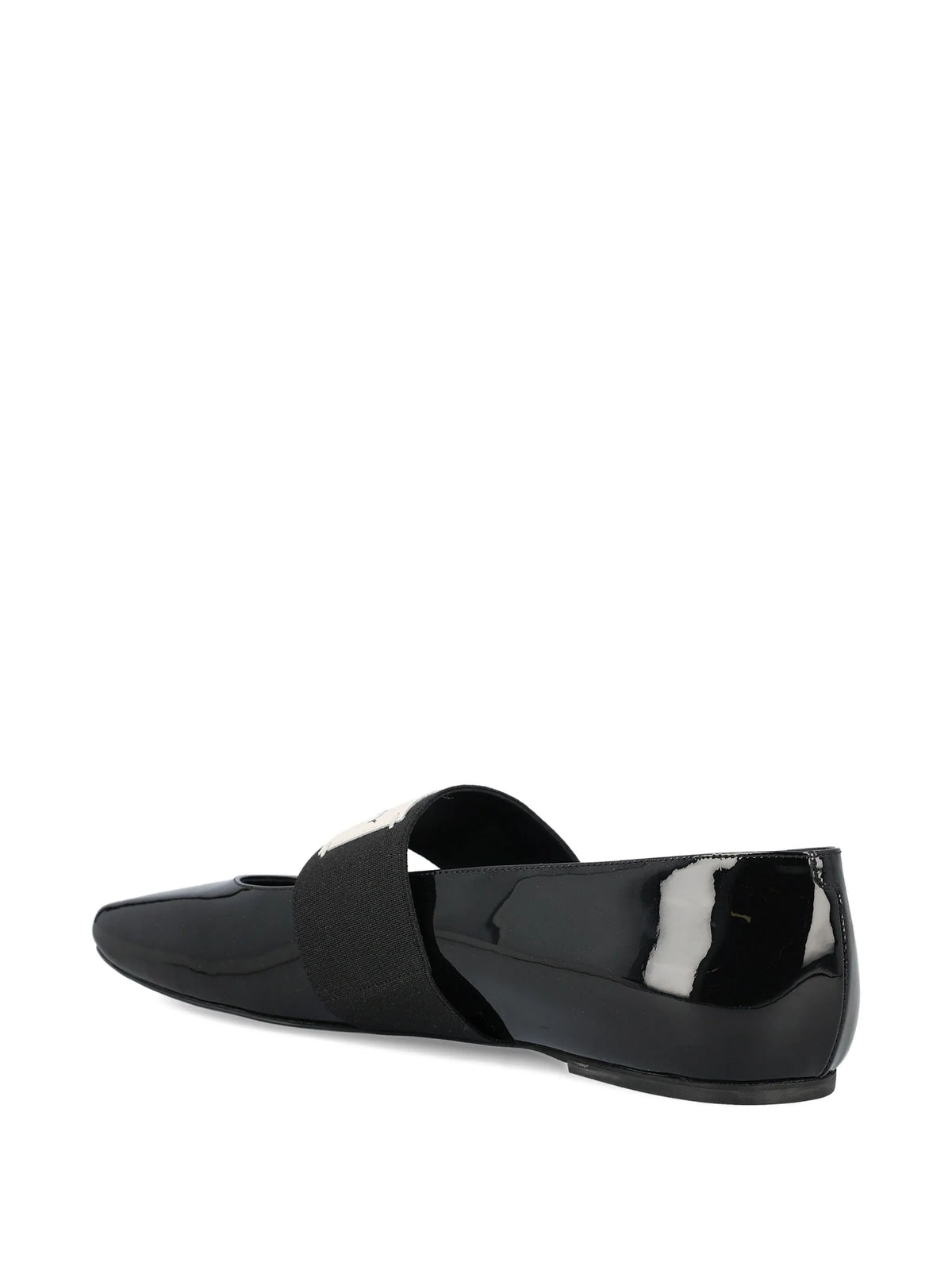 Givenchy - Sliced Square Ballerinas In Patent Leather