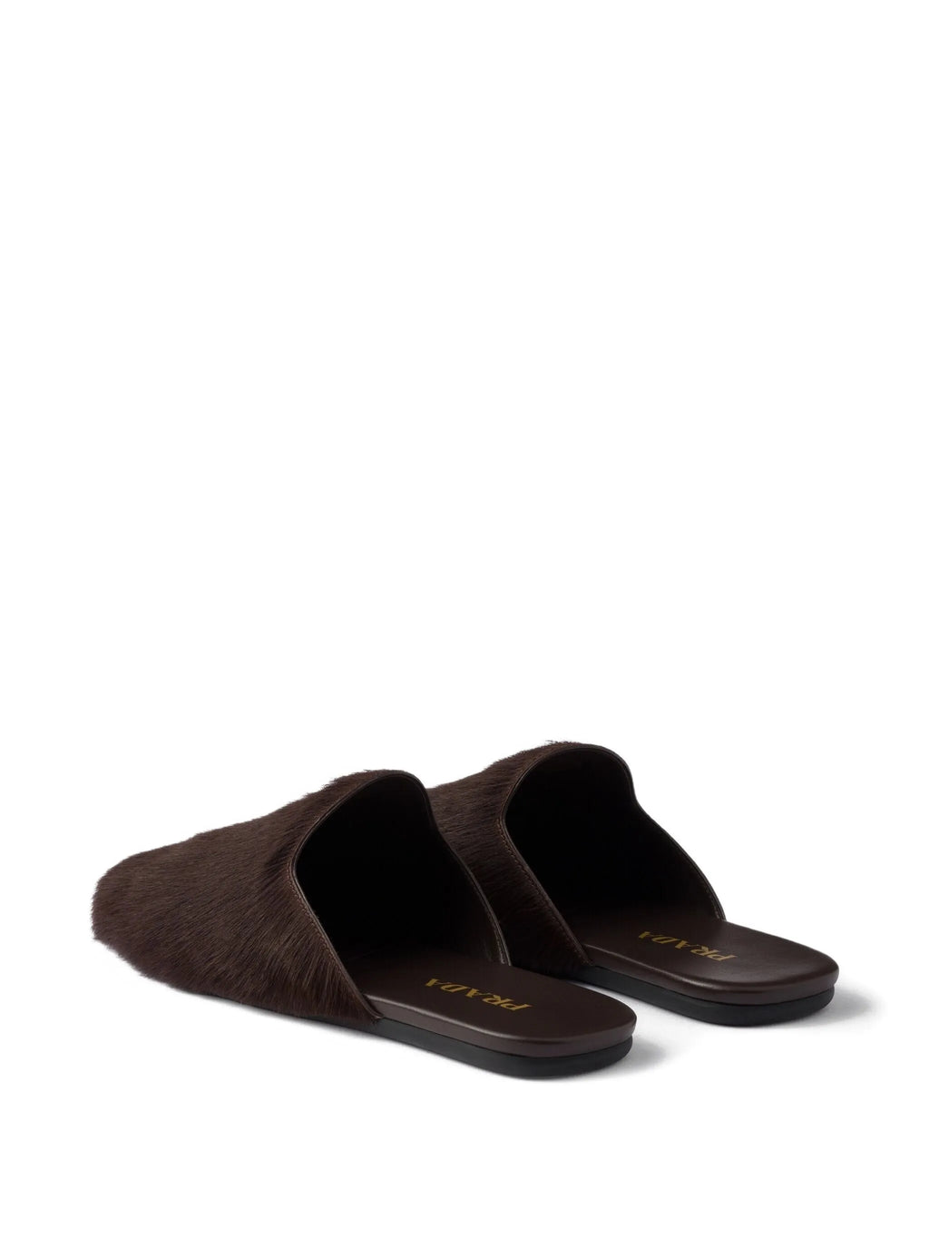Prada - Logo-plaque Hair-calf Mules