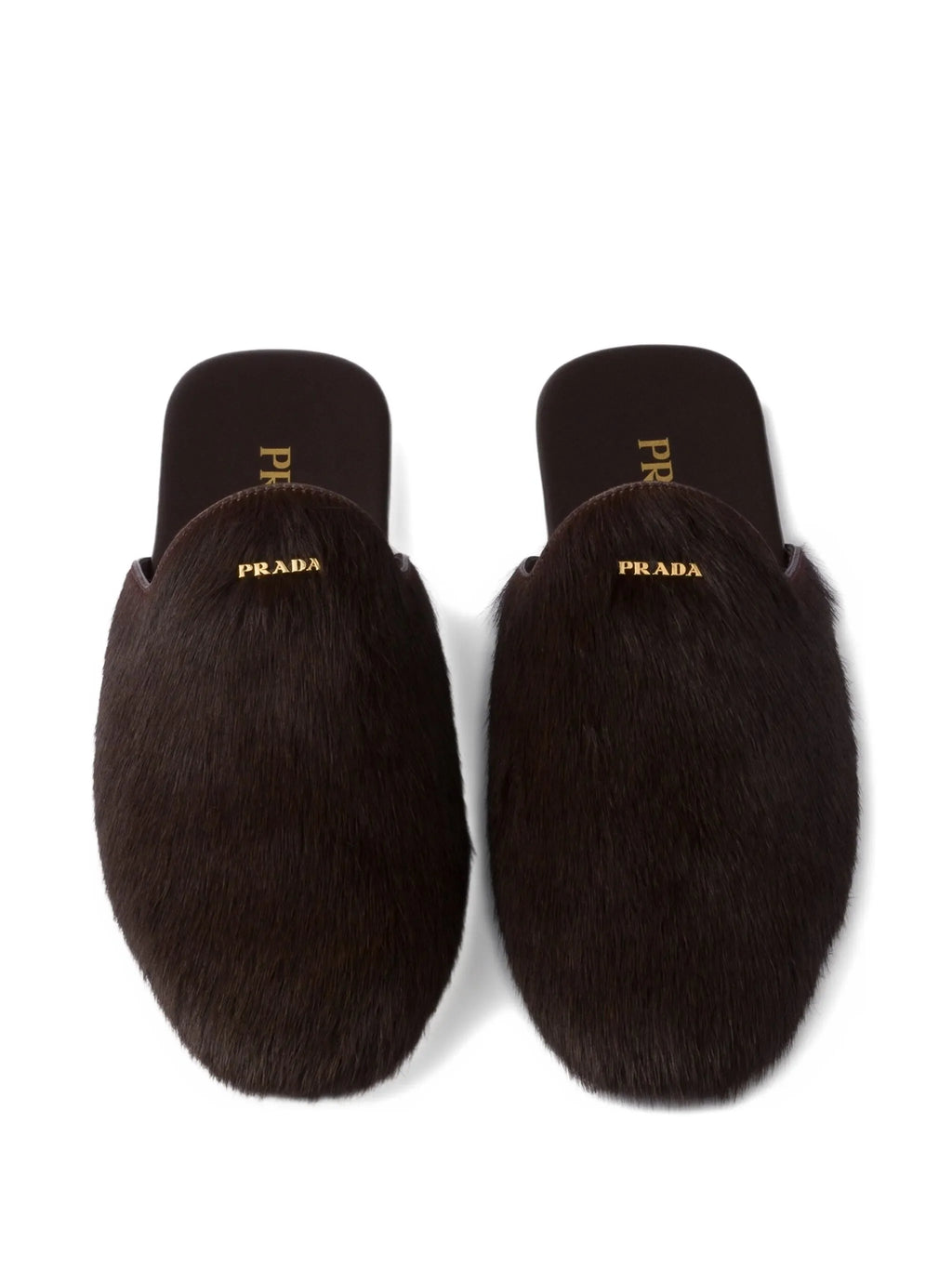 Prada - Logo-plaque Hair-calf Mules