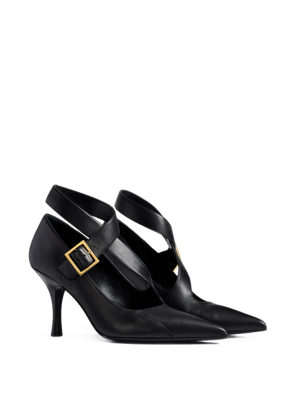 Khaite - 85mm Leather Heeled Pumps