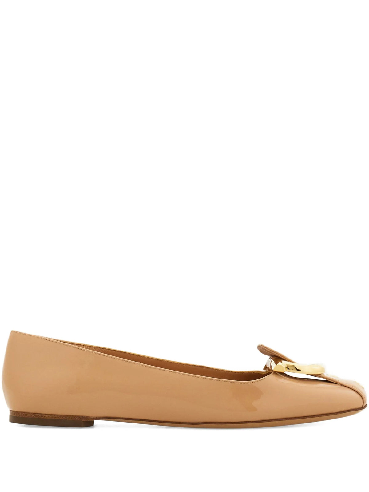 Ferragamo - Gancini Metal Flat Ballerinas