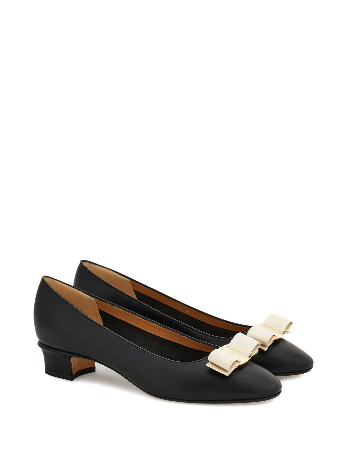Ferragamo - Vara Bow-detail Block-heel Pumps
