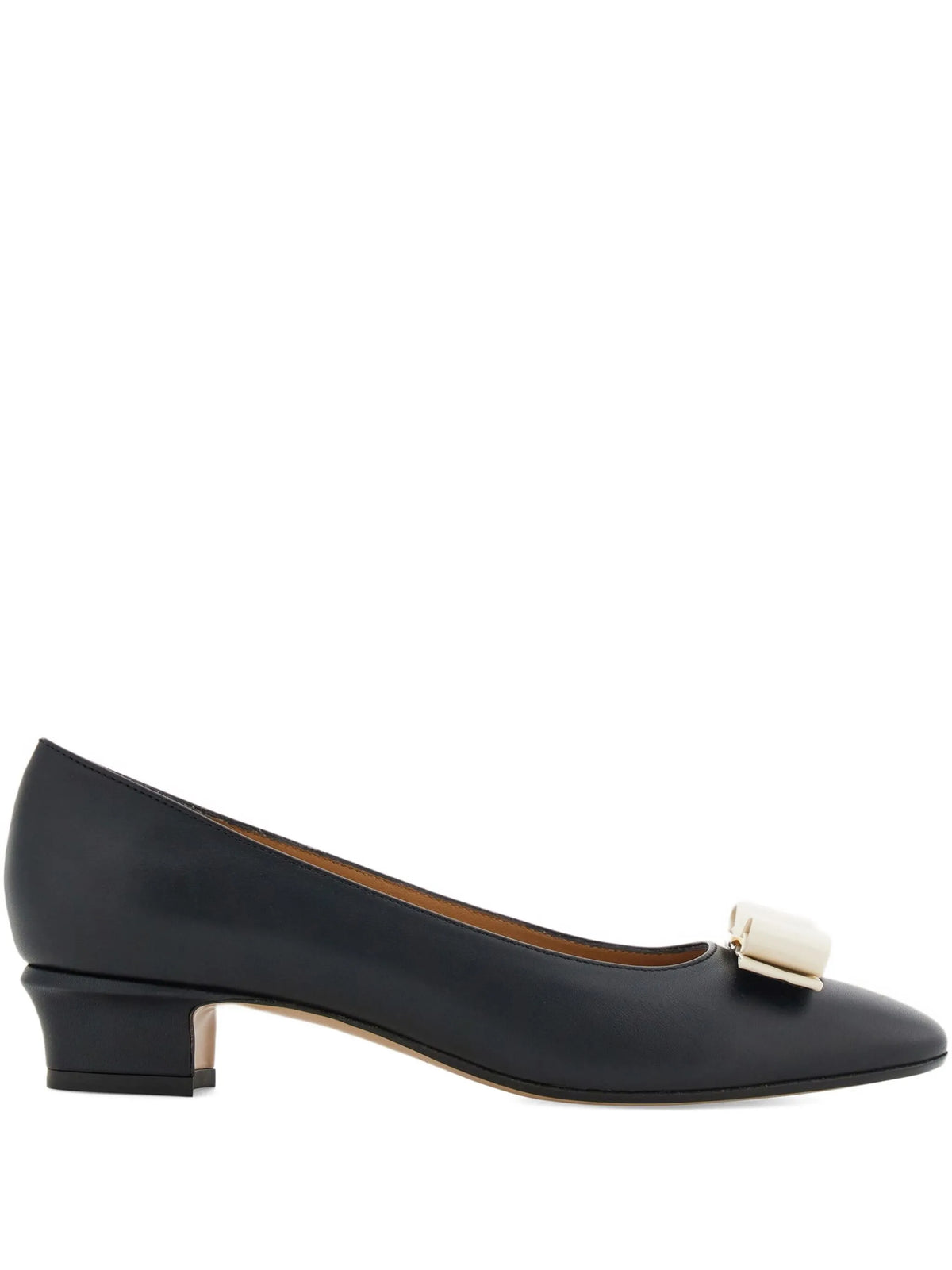 Ferragamo - Vara Bow-detail Block-heel Pumps