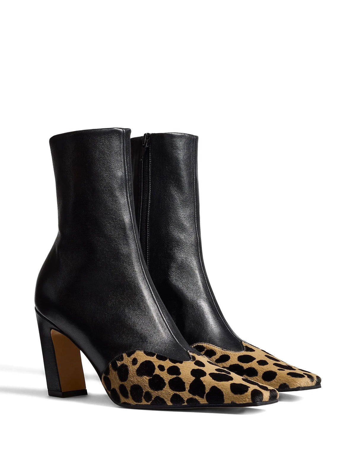 Khaite - 85mm Nevada Hyena-print Square Toe Boots